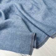 1/2 Yard DENIM-LIKE LINEN - Blue 54" Wide